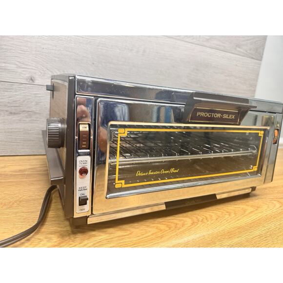 Vintage 1970s Proctor-Silex Chrome Toaster Oven 0504NA Compact USA Tested - Picture 4 of 16